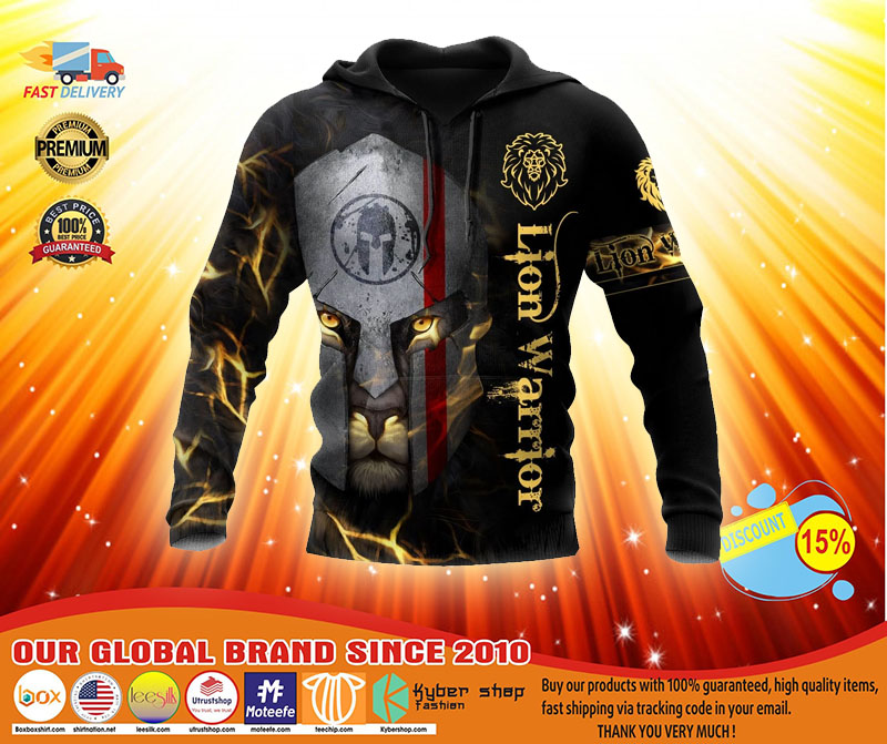 Lion spartan warrior 3D hoodie3