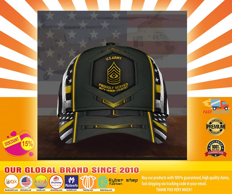 US army proudly served duty honor country cap4