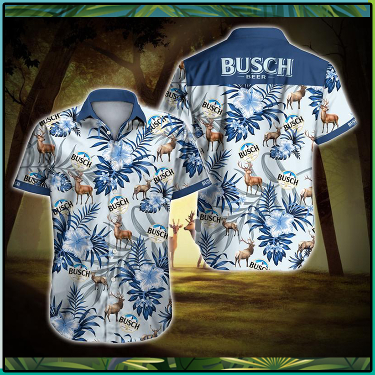 Busch Beer Tropical Pattern Hawaiian Shirt1