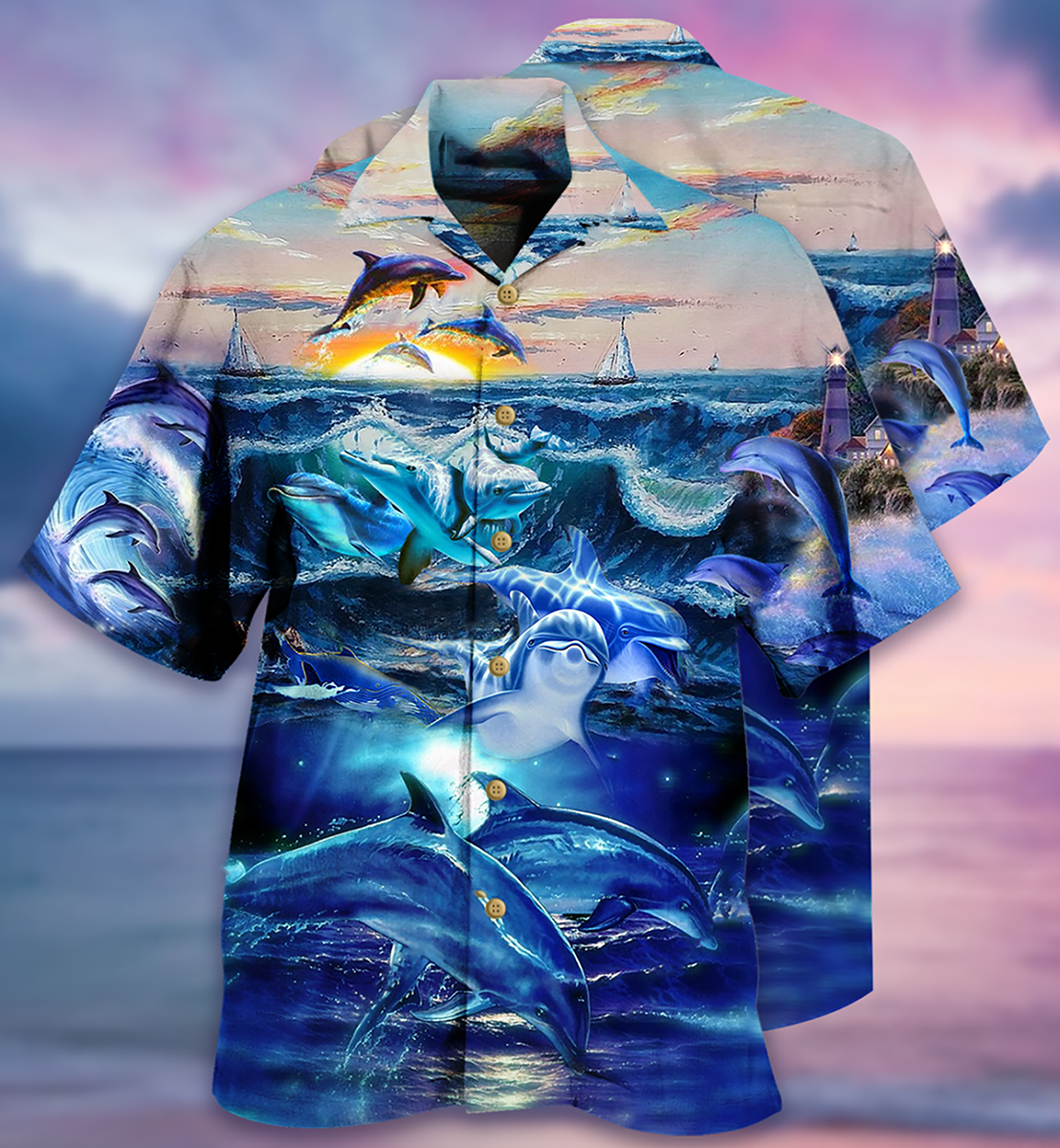 Dolphin ocean Hawaiian shirt