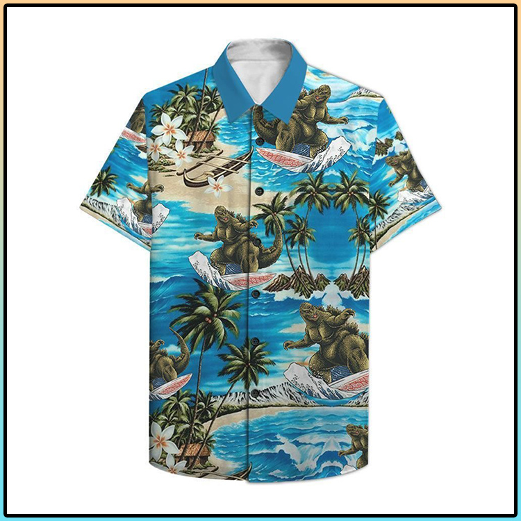 Godzilla Surfing Hawaiian Shirt2