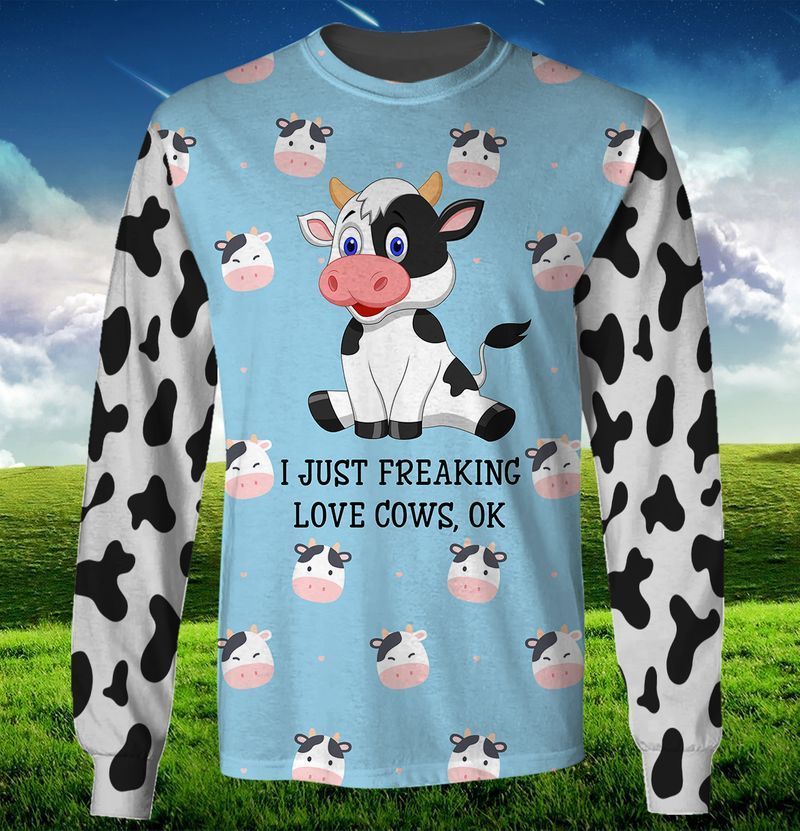 I Just Freaking Love Cows 3d Hoodie SWS