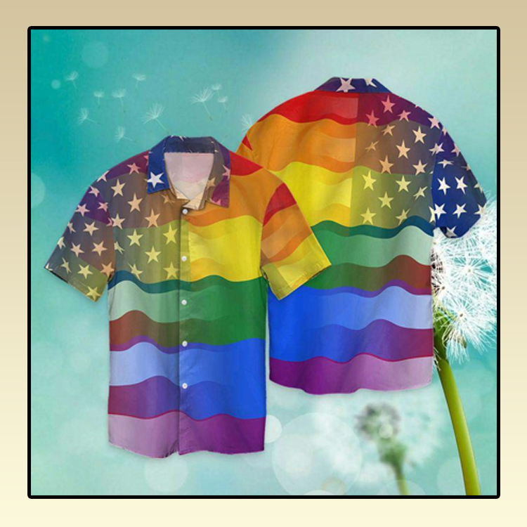 LGBT love America peace Hawaiian shirt2