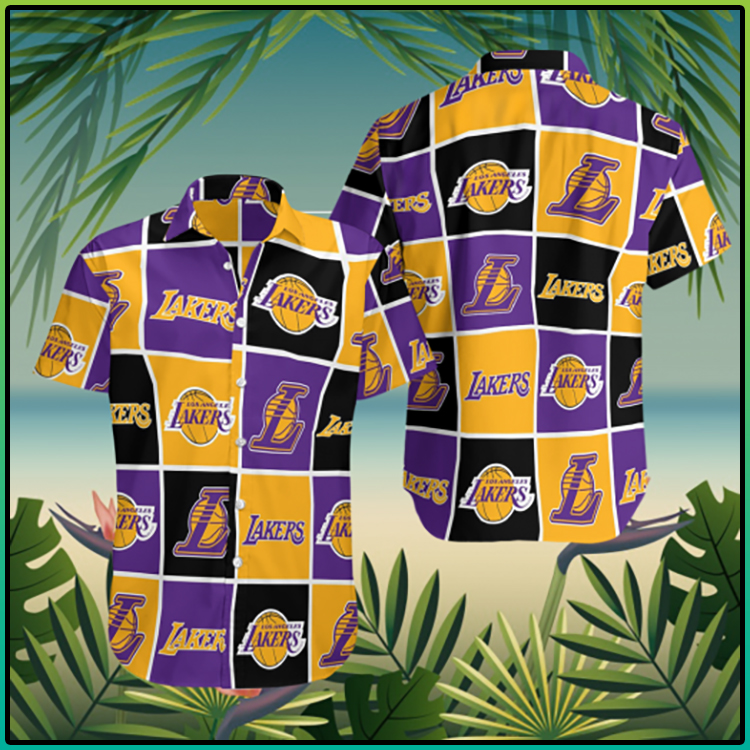 Los Angeles Lakers Pattern Team Hawaii Shirt4