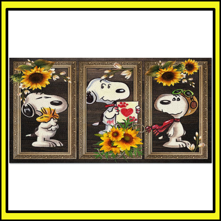 Snoopy Sunflower doormat3