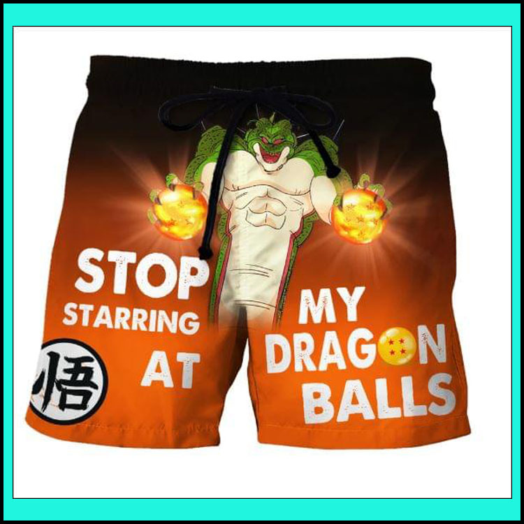 Stop staring at my dragon balls 3d short shirt2