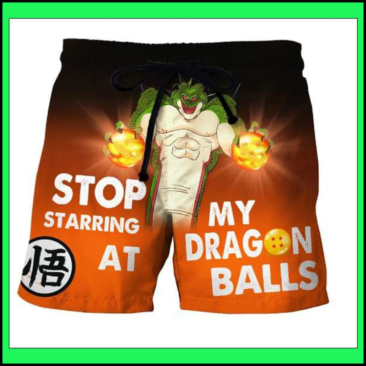Stop staring at my dragon balls 3d short shirt3