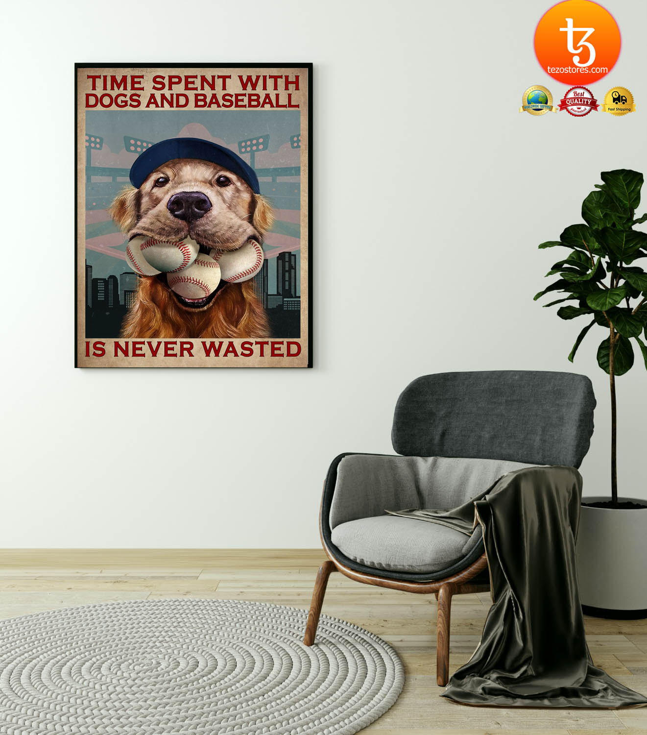 Time spent with dogs and baseball is never wasted poster6