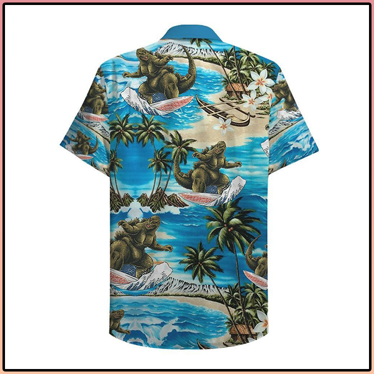 Godzilla Surfing Hawaiian Shirt3