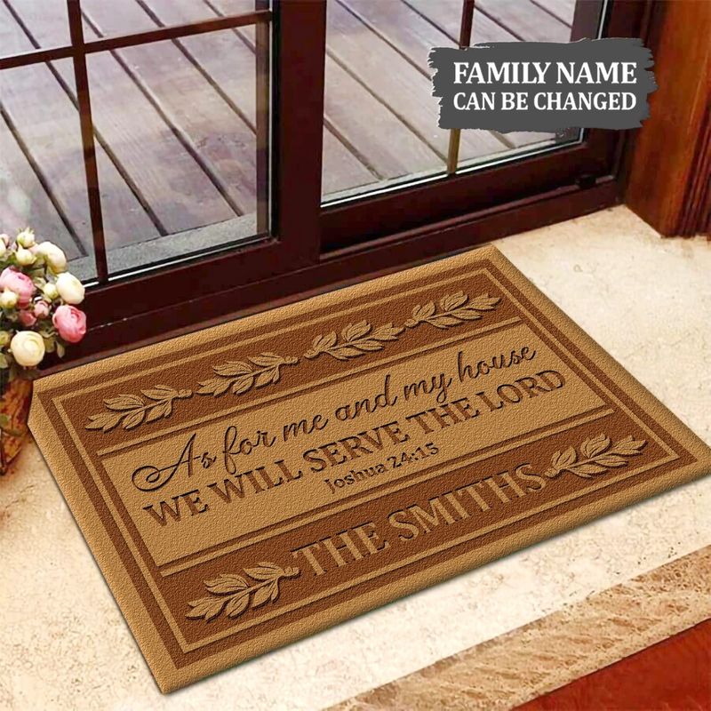 As For Me And My House We Will Serve The Lord Doormat