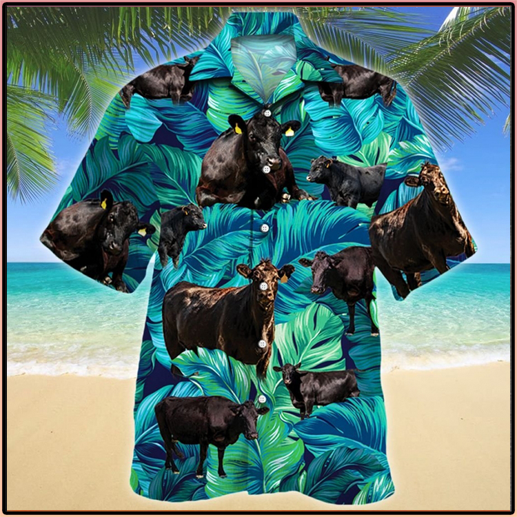 Black Angus Cattle Lovers Hawaiian Shirt1