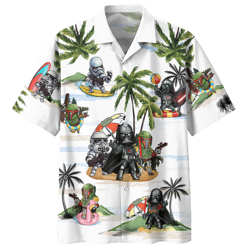 Darth Vader Boba Fett Stormtrooper Summer Time Hawaiian Shirt2 1 510x510 1