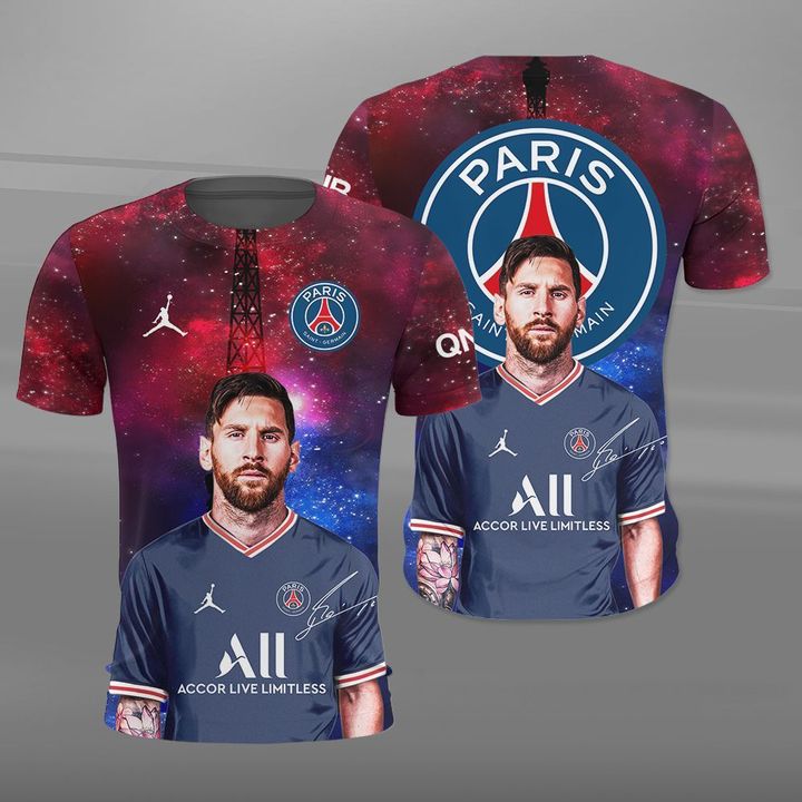 Lionel Messi PSG Paris Saint Germain 3d Hoodie and Shirt18