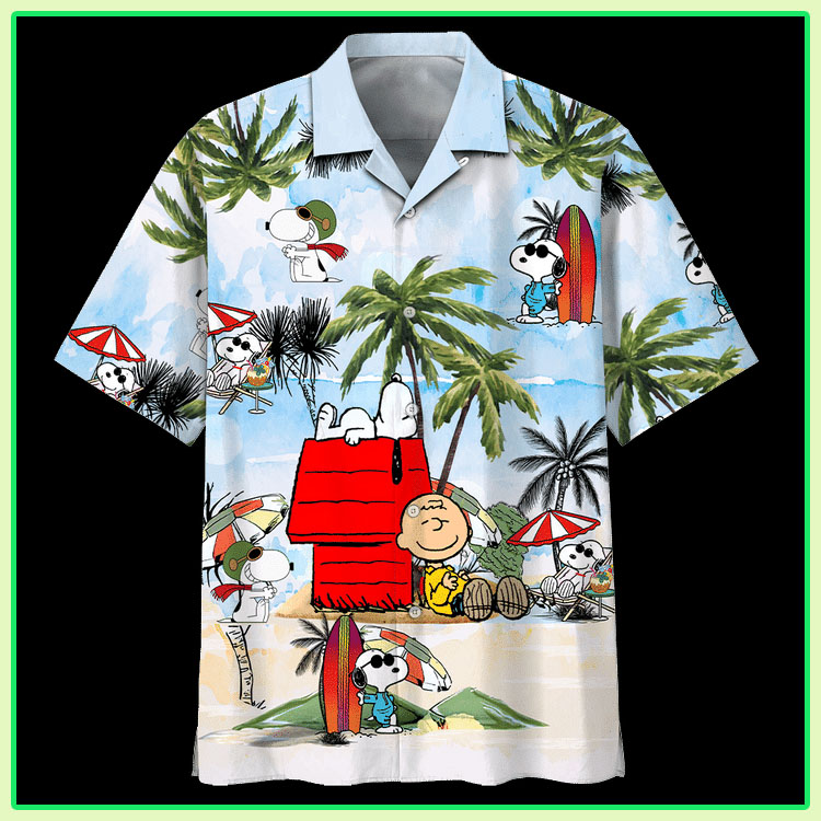 Peanuts snoopy summer time hawaiian shirt