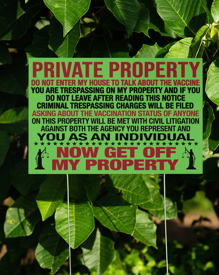 Private Property Do Not Enter My House To Talk About The Vaccine Yard Sign And Doormat15