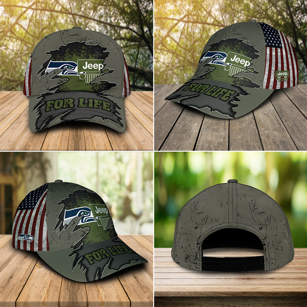 Seattle Seahawks Jeep for life cap hat 1