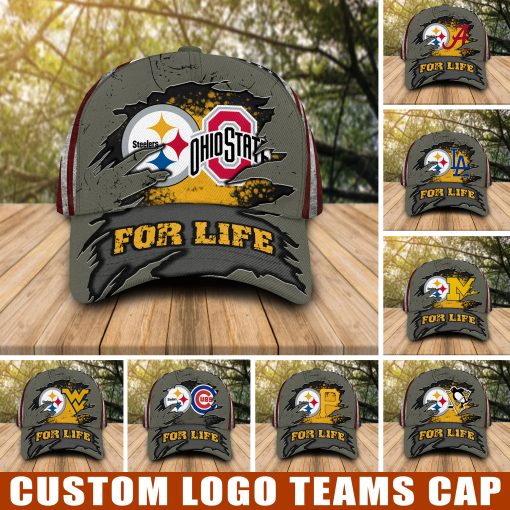 Pittsburgh Steelers with custom logo sport team cap 1