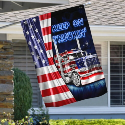American flag truck Keep On Truckin flag 1