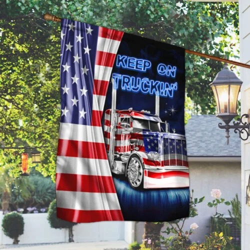 American flag truck Keep On Truckin flag 2