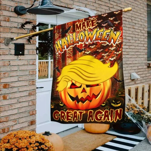 Donald Trump pumpkin Make Halloween Great Again flag 4