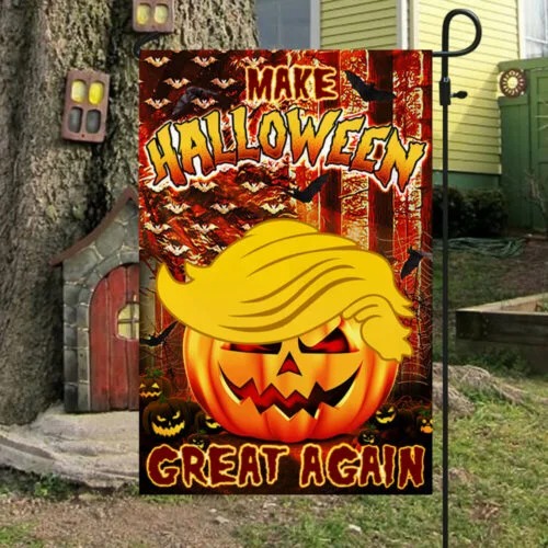 Donald Trump pumpkin Make Halloween Great Again flag 5