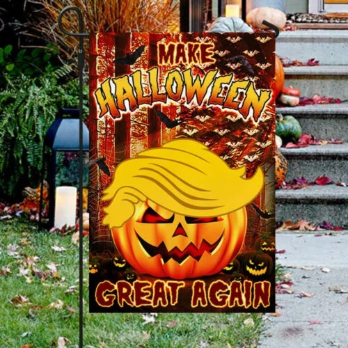 Donald Trump pumpkin Make Halloween Great Again flag 6