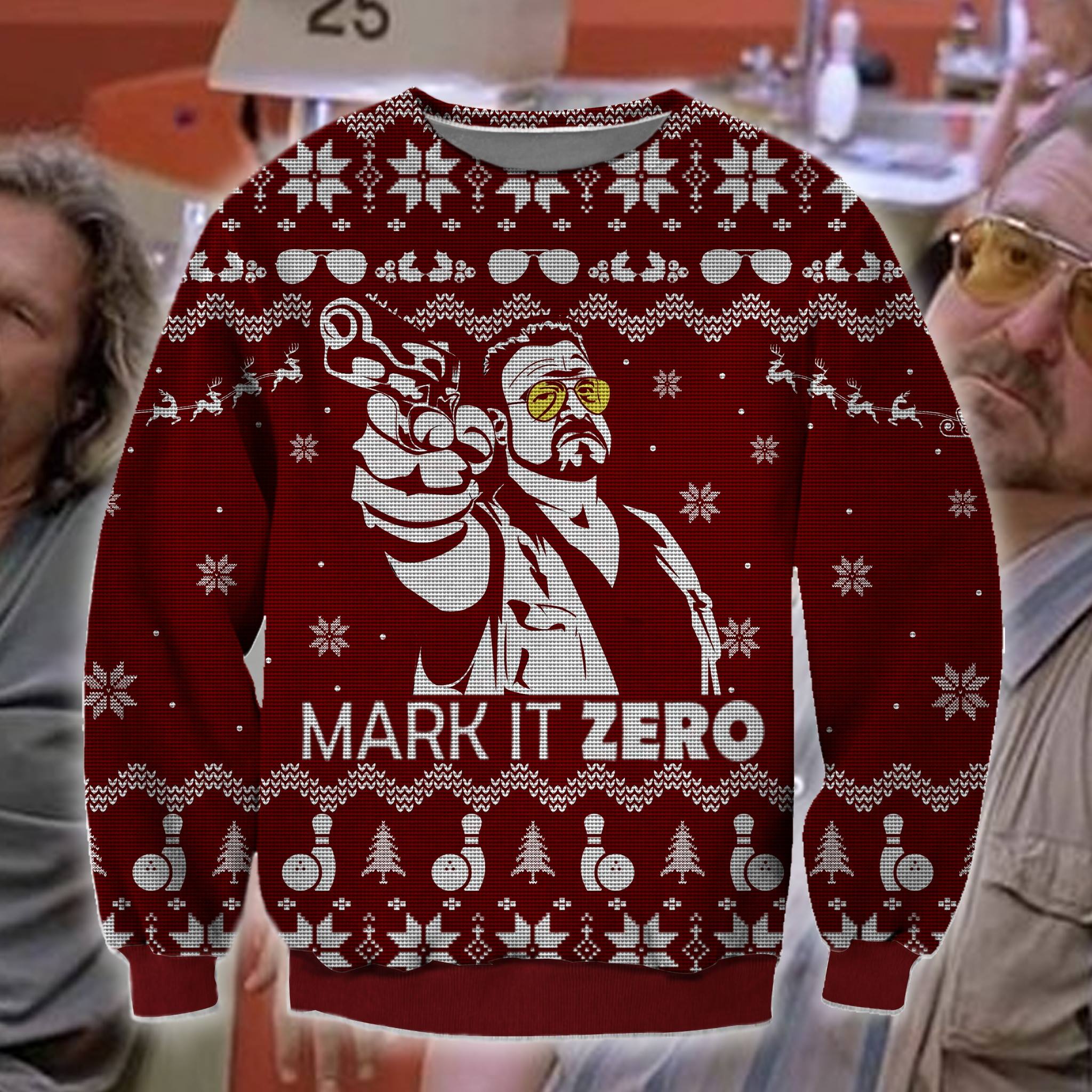 Mark it zero bowling ugly christmas sweater 1
