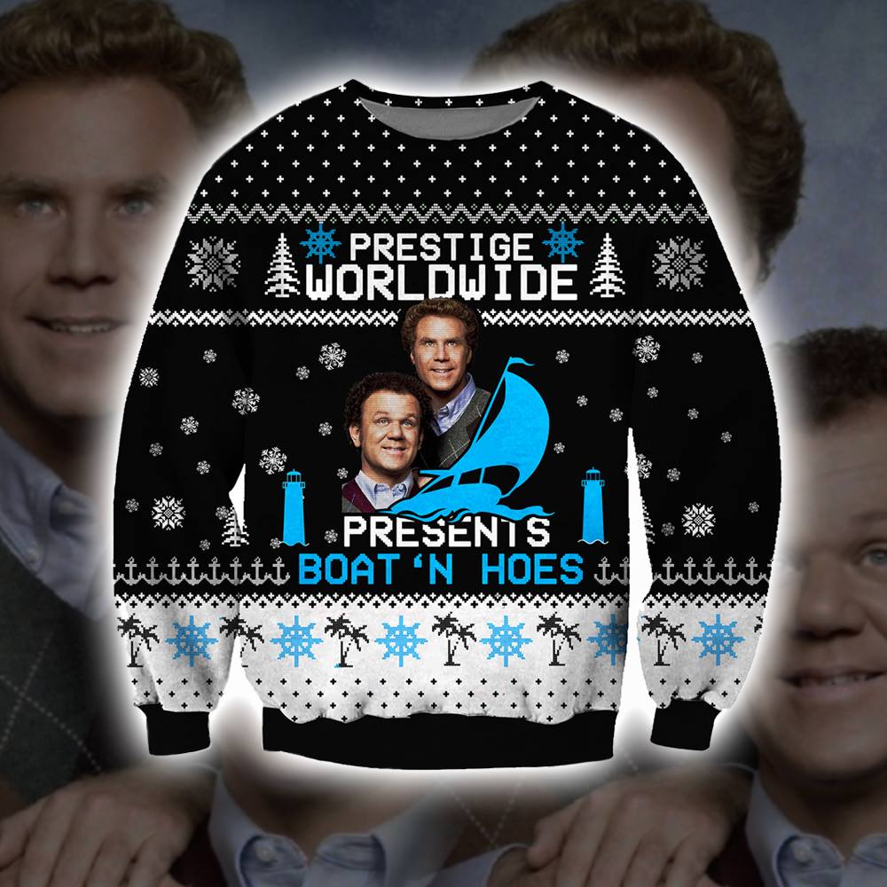 Prestige Worldwide present boatn hoes ugly christmas sweater 1