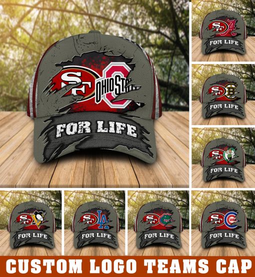 San Francisco 49ers with custom logo sport team cap 1