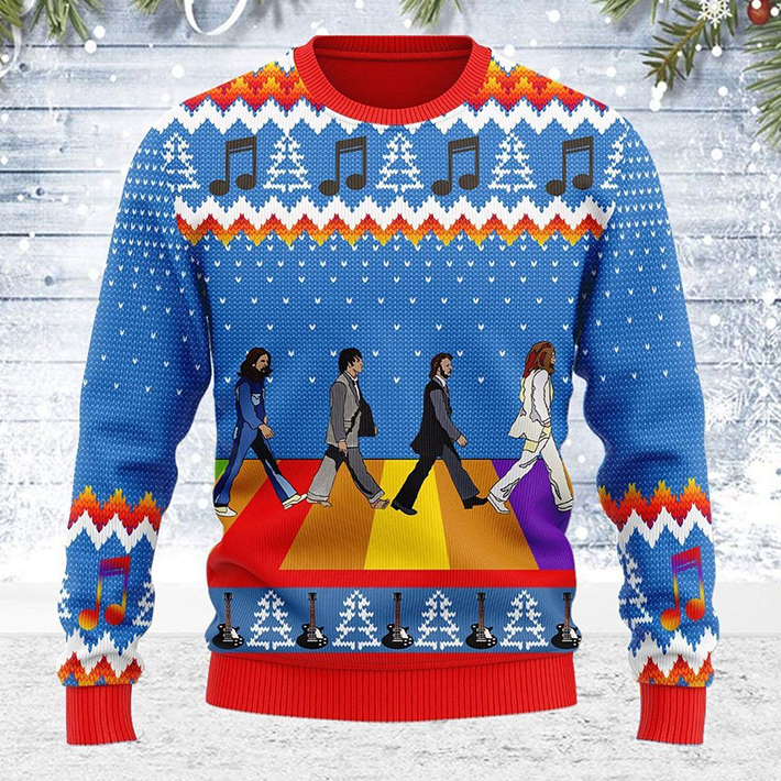 The Beatles Abbey Road Ugly Christmas Sweatshirt