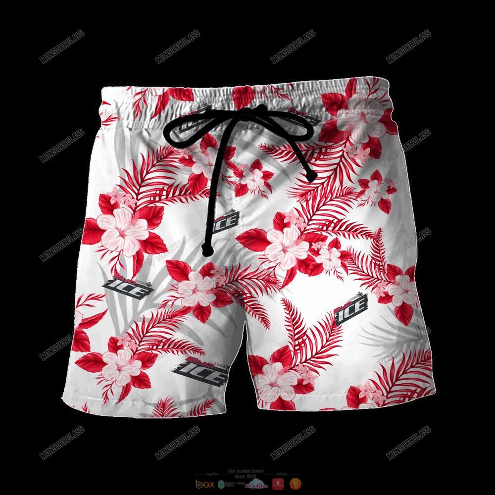 Bud Ice Tropical Plant Hawaiian Shirt Shorts 1