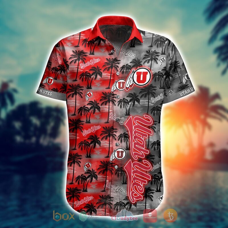 NCAA Utah Utes Coconut Hawaiian shirt Short 1