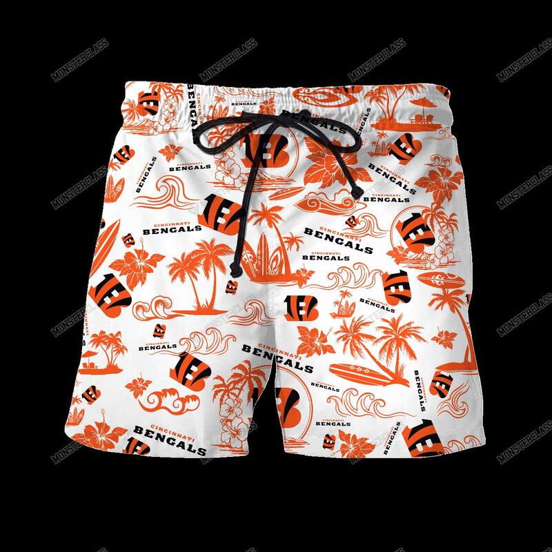 NFL Cincinnati Bengals Island Hawaiian Shirt Short 1