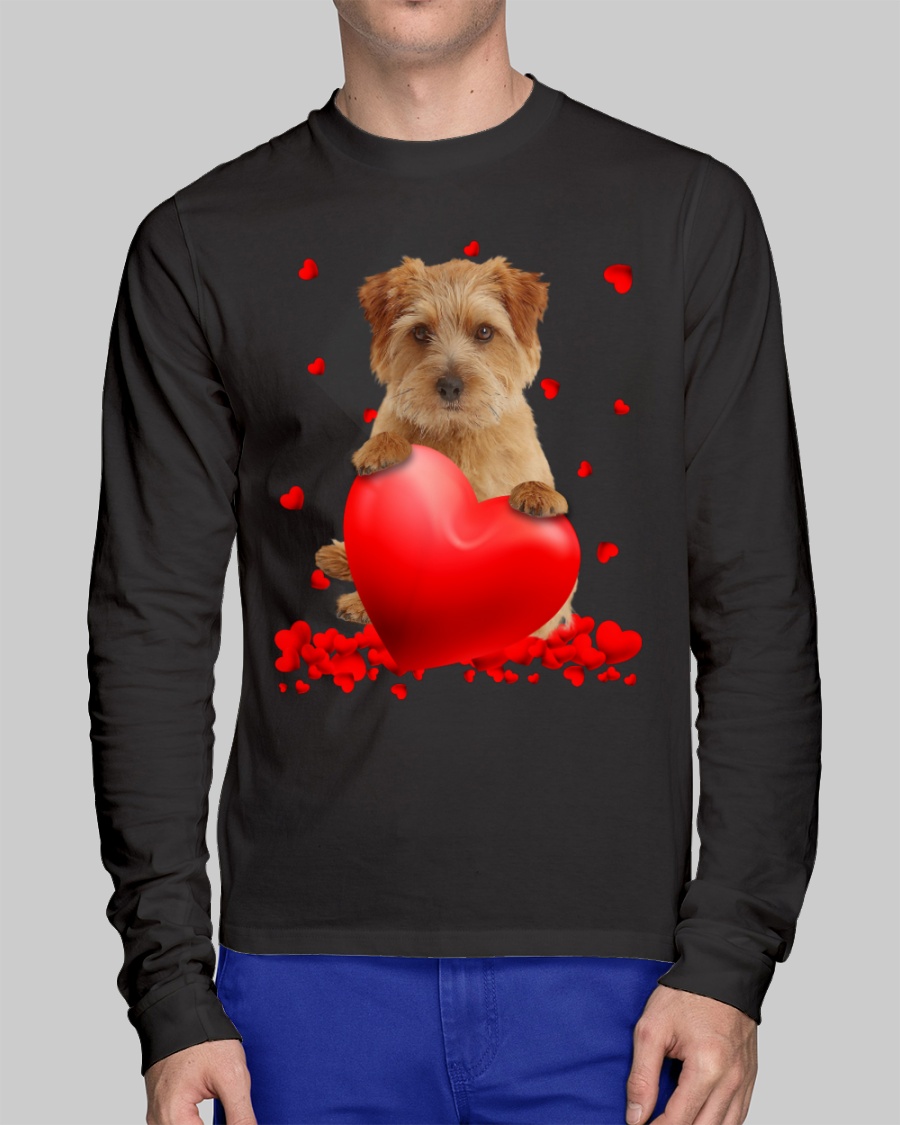 Norfolk Terrier Valentine Hearts shirt hoodie 10