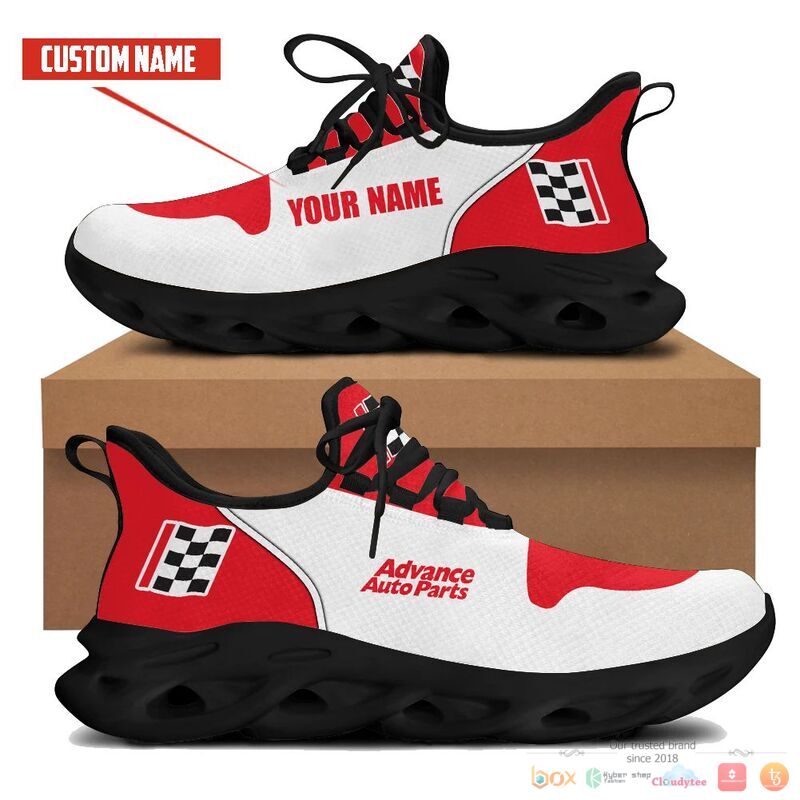 Personalized Advance Auto Parts White Clunky Max Soul Shoes 1