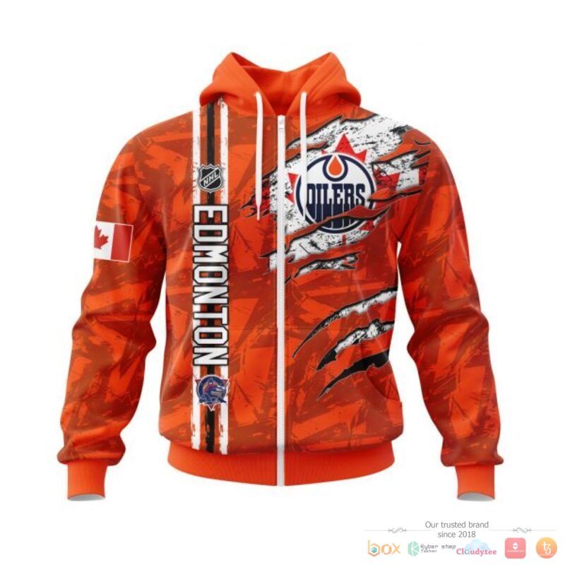 Personalized Edmonton Oilers With Canada Flag 3d shirt hoodie 1