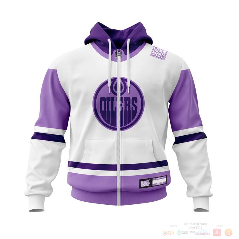 Personalized NHL Edmonton Oilers Fights Cancer 3d shirt hoodie 1