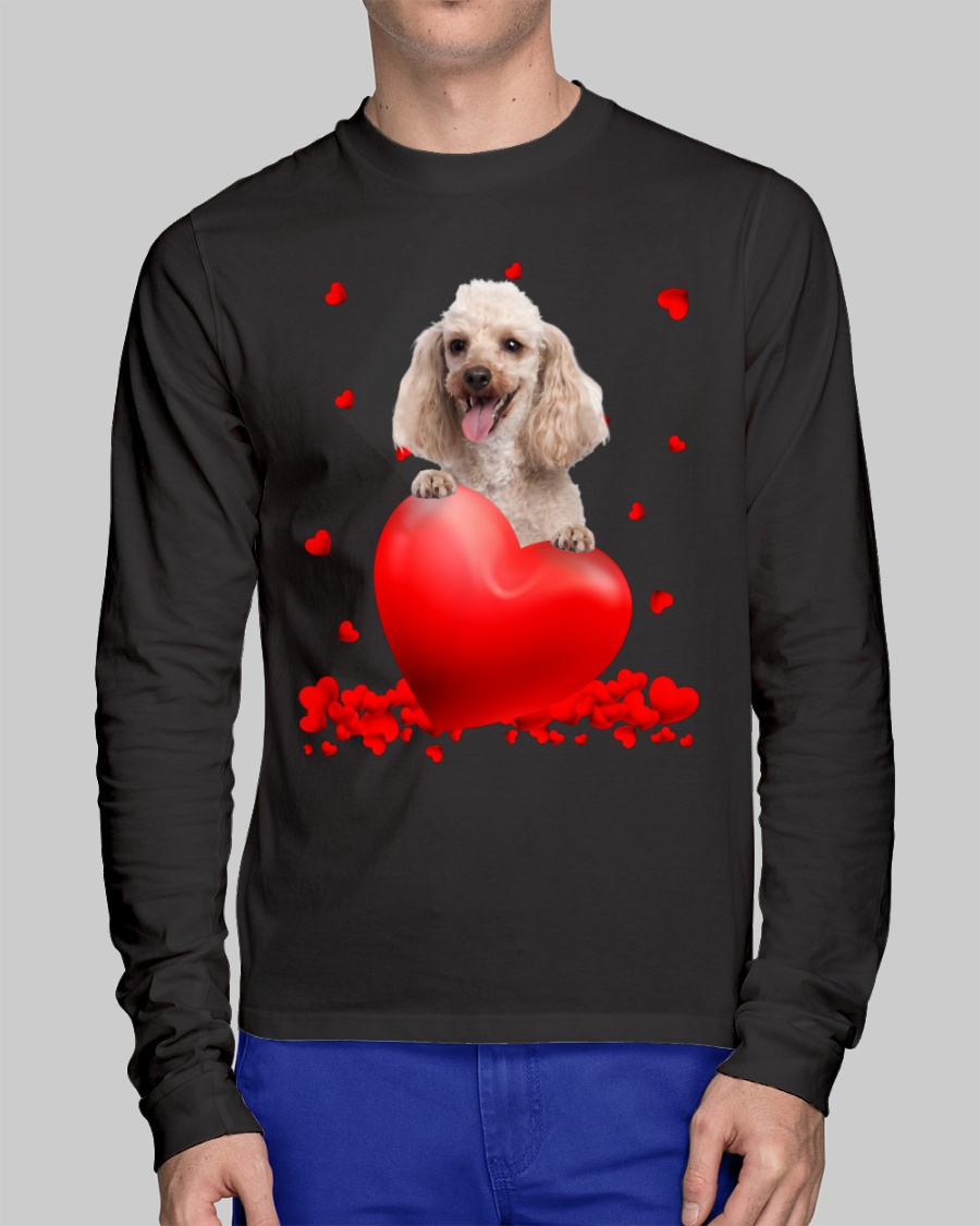 Poodle Valentine Hearts shirt hoodie 10