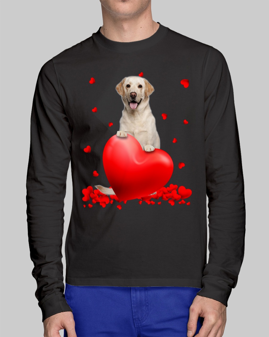 Yellow Labrador Valentine Hearts shirt hoodie 10