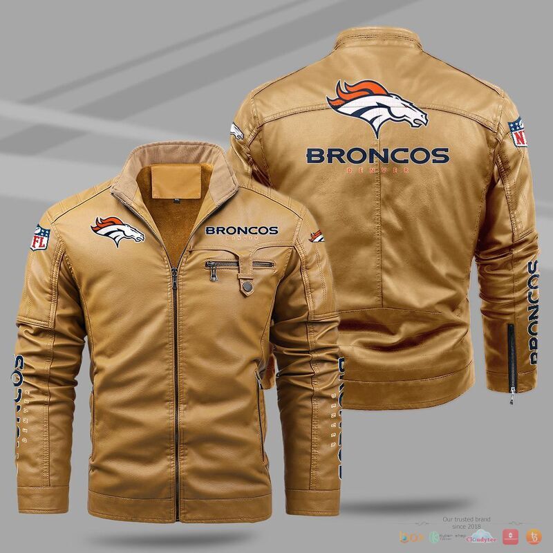 Denver Broncos NFL Trend Fleece Leather Jacket 1