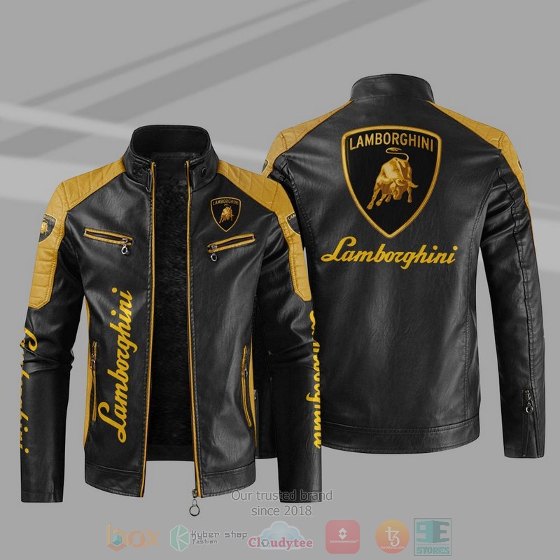 Lamboghini Block Leather Jacket 1
