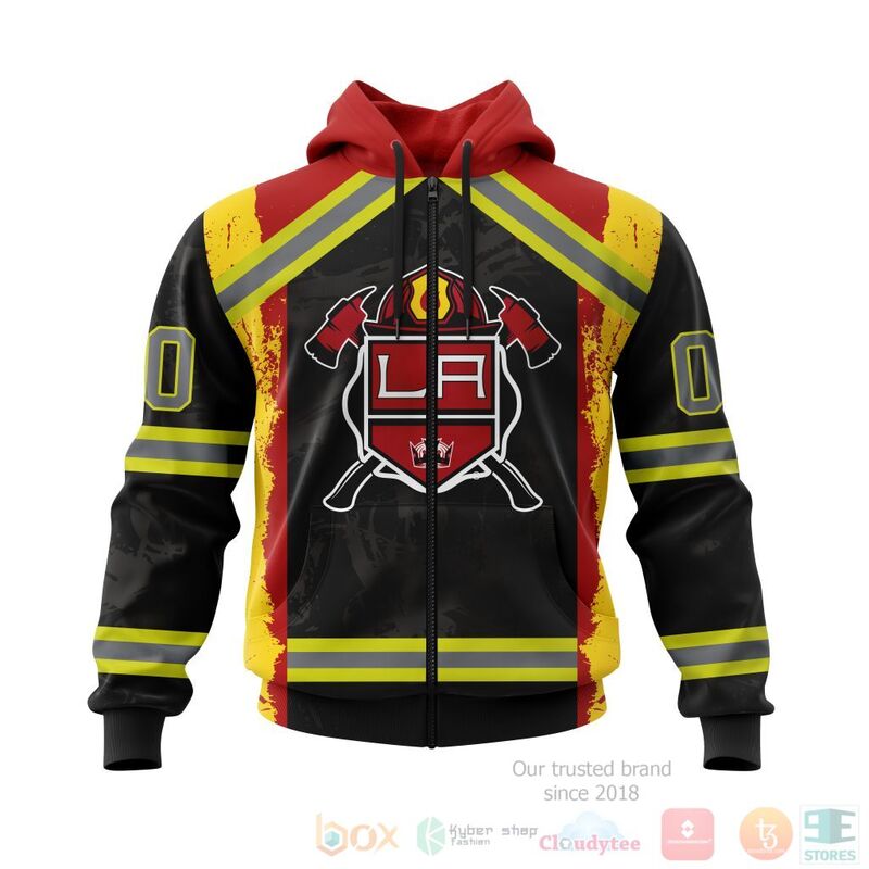 NHL Los Angeles Kings Honnor Firefighter Black 3D Hoodie Shirt 1
