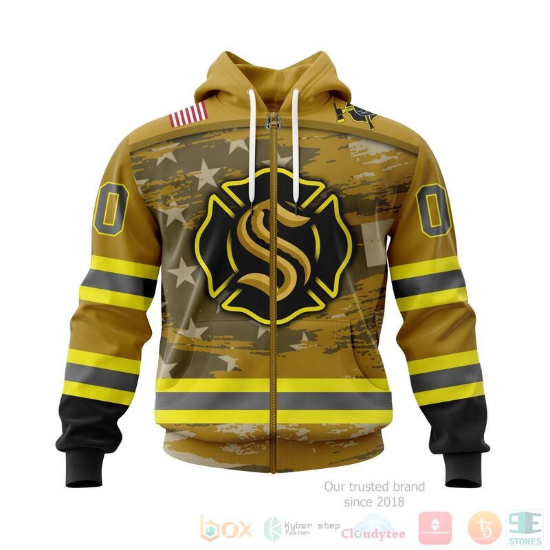 NHL Seattle Kraken Honnor Firefighter Yellow 3D Hoodie Shirt 1