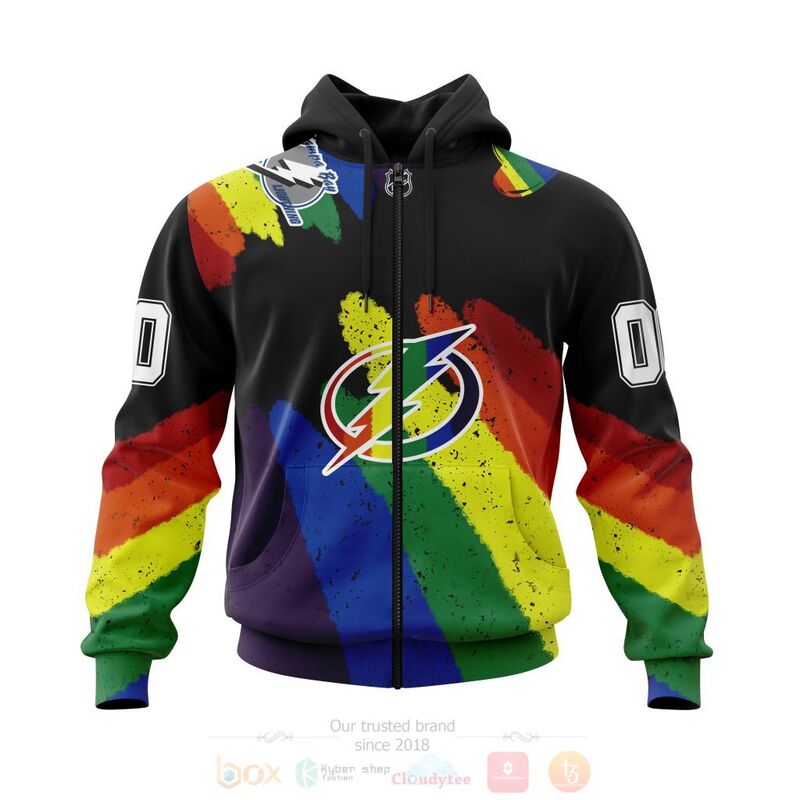 NHL Tampa Bay Lightning LGBT Pride Personalized Custom 3D Hoodie Shirt 1
