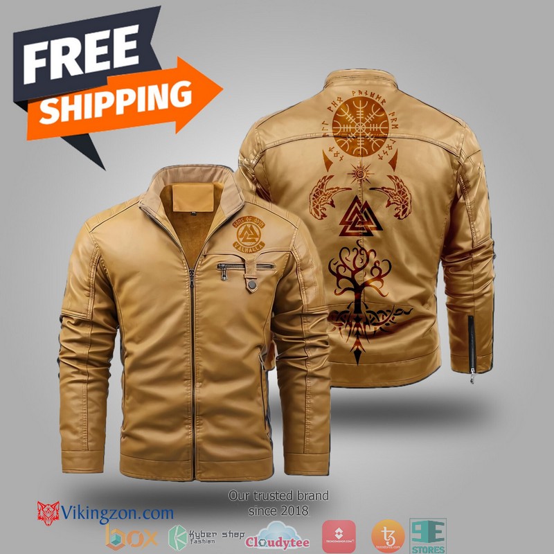 Viking Tree Of Life Sons Of Odin Fleece Trend Leather Jacket 1