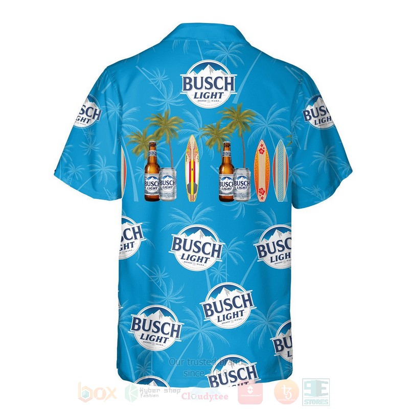 Busch Light Blue Coconut Hawaiian Shirt 1