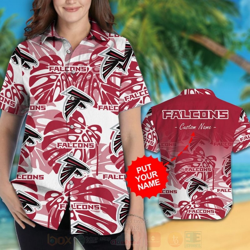 NFL Atlanta Falcons Custom Name Hawaiian Shirt Short 1