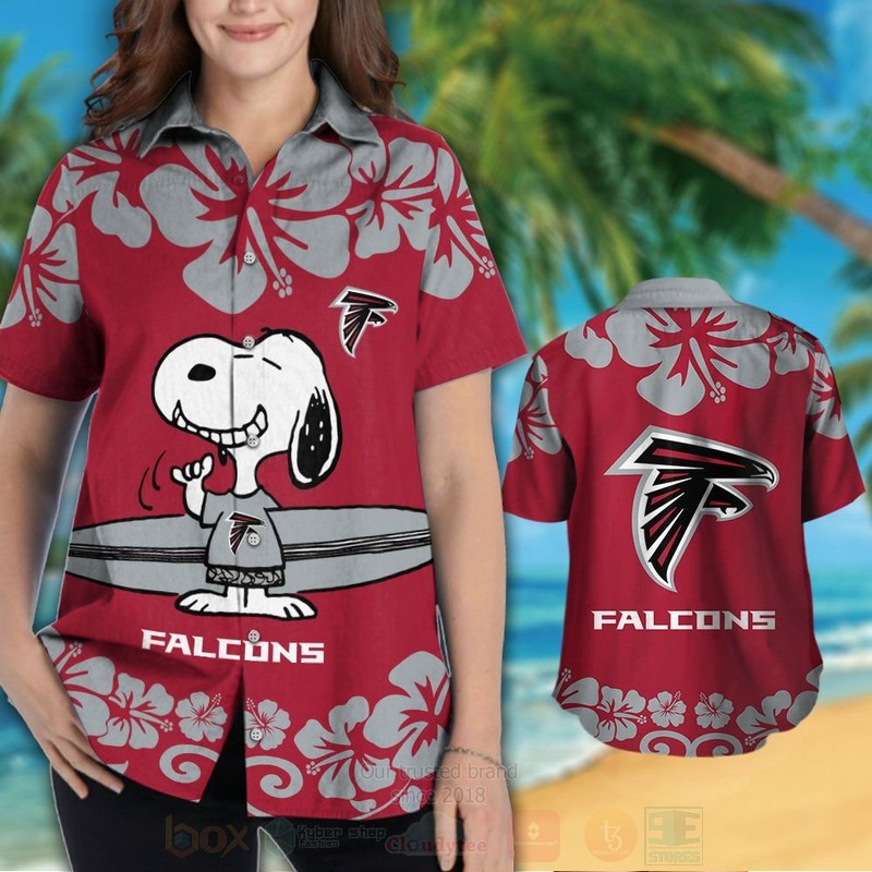 NFL Atlanta Falcons and Snoopy Hawaiian Shirt Short 1