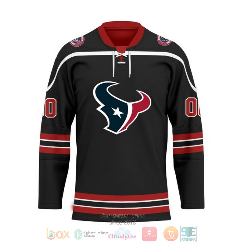 Personalized Houston Texans NFL Custom Hockey Jersey 1