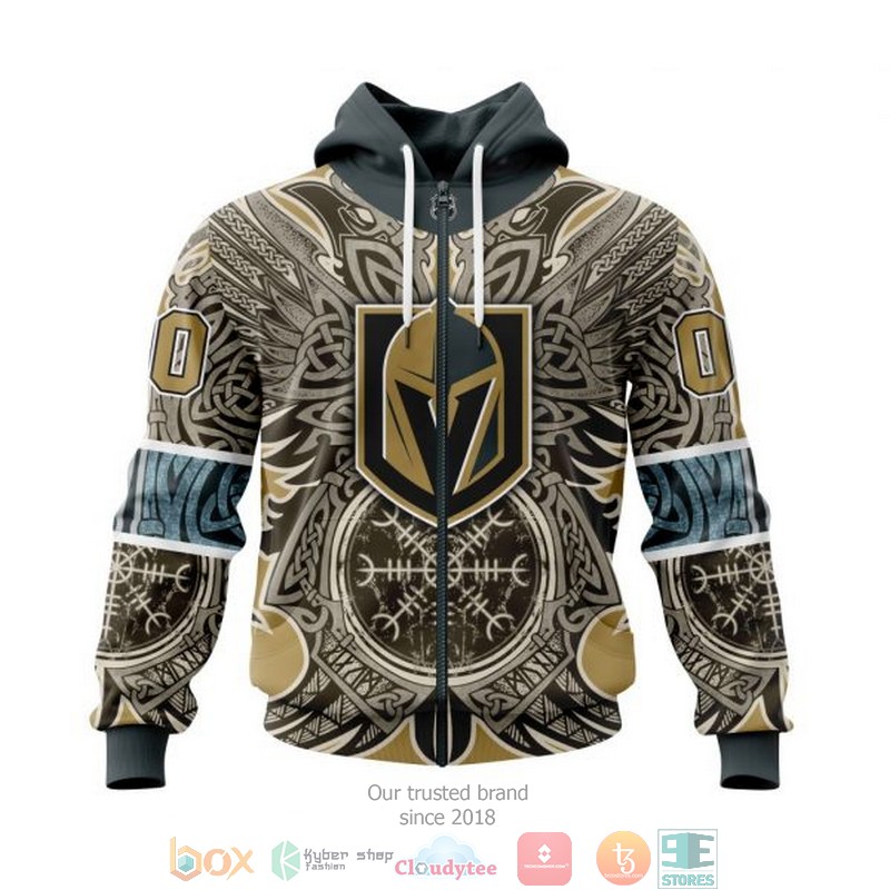 Personalized Vegas Golden Knights NHL Norse Viking Symbols custom 3D shirt hoodie 1